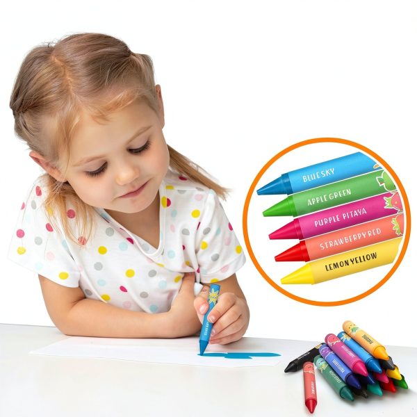 ZENO Toddler Crayons Natural Wax Washable 16 Colors-1