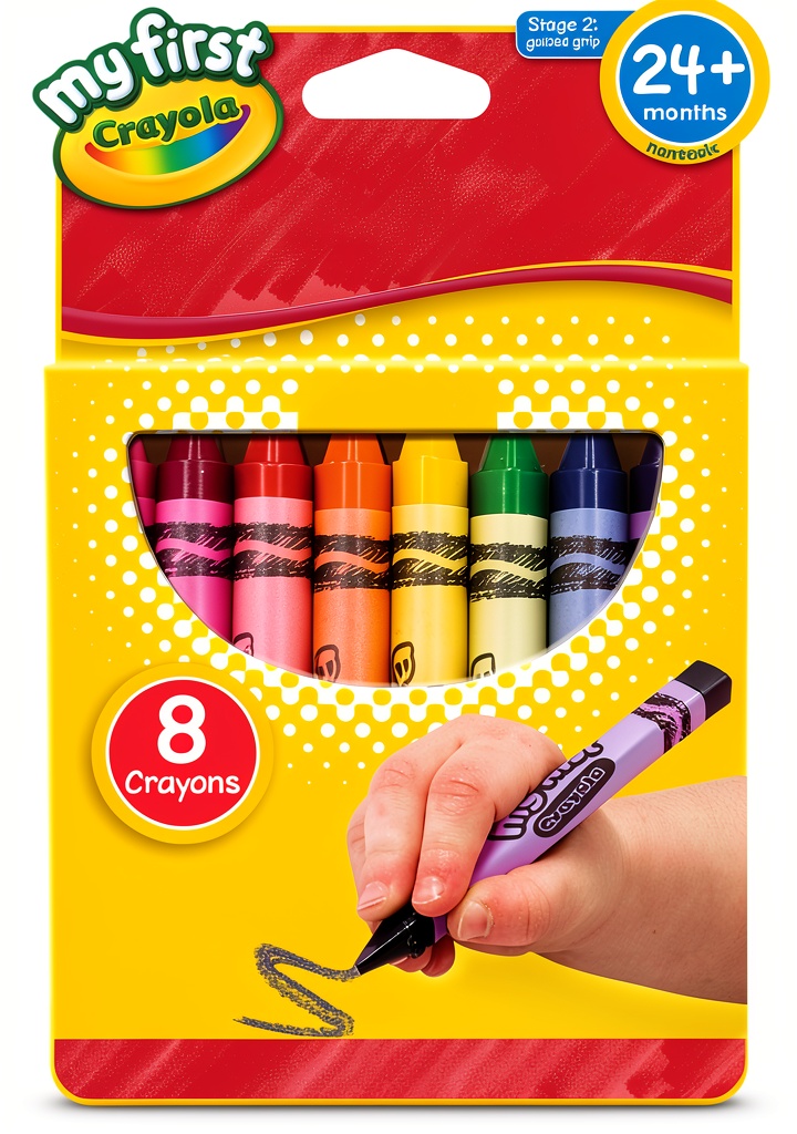 Crayola Toddler Grip Triangular Crayons in use by a child