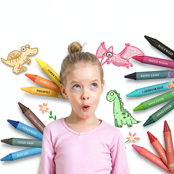 ZENO Toddler Crayons Natural Wax Washable 16 Colors-5