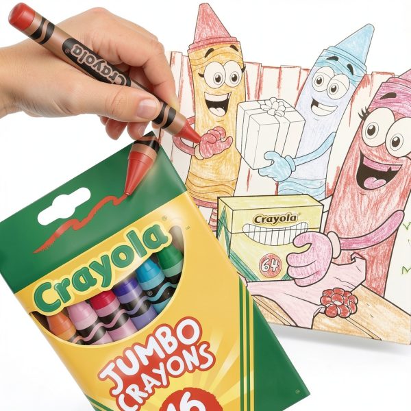 Crayola Jumbo Crayons 16 Count Toddler Grip Assorted Colors-5