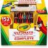 Crayola 152 Count Crayon Set Metal Case Kids-0