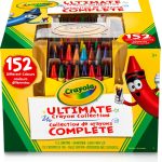 Crayola 152 Count Crayon Set Metal Case Kids-0
