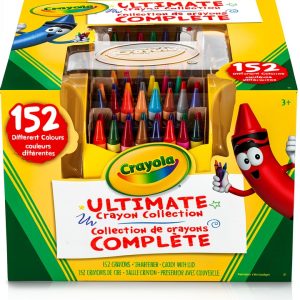 Crayola 152 Count Crayon Set Metal Case Kids-0