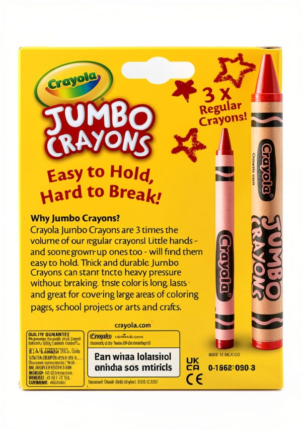 Crayola Jumbo Crayons 16 Count Toddler Grip Assorted Colors-1