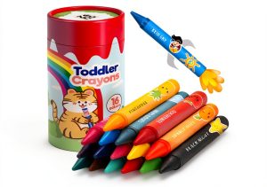 ZENO Toddler Crayons Natural Wax Washable 16 Colors-0