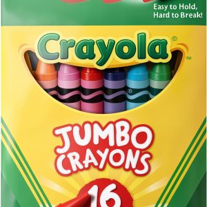 Crayola Jumbo Crayons 16 Count Toddler Grip Assorted Colors-0