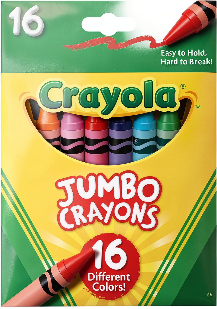 Crayola Jumbo Crayons set with assorted colors in storage box