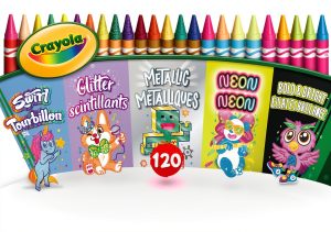 Crayola Kids Crayons 120 Pack Glitter Metallic Neon-0