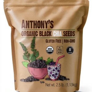 Organic Black Chia Seeds Anthonys USDA GlutenFree-0
