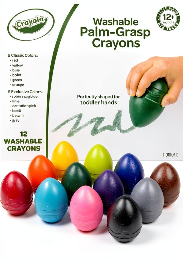 Crayola Toddler Crayons Large Palm Grasp Washable-0