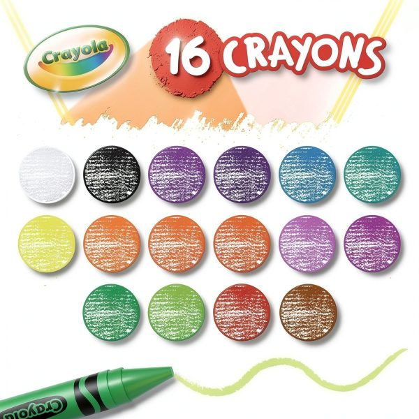 Crayola Jumbo Crayons 16 Count Toddler Grip Assorted Colors-2