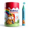 ZENO Toddler Crayons Natural Wax Washable 16 Colors-6