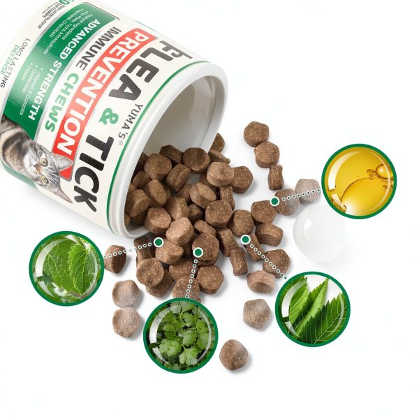 Yuma's Flea Tick Chews for Cats Natural Defense-2