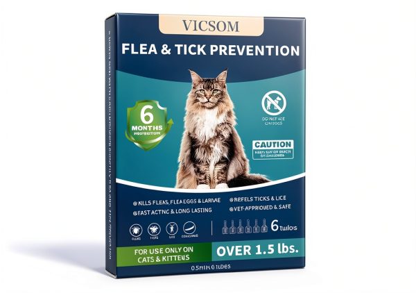 VICSOM Cat Flea Drops Fast Acting 30 Day Protection-0