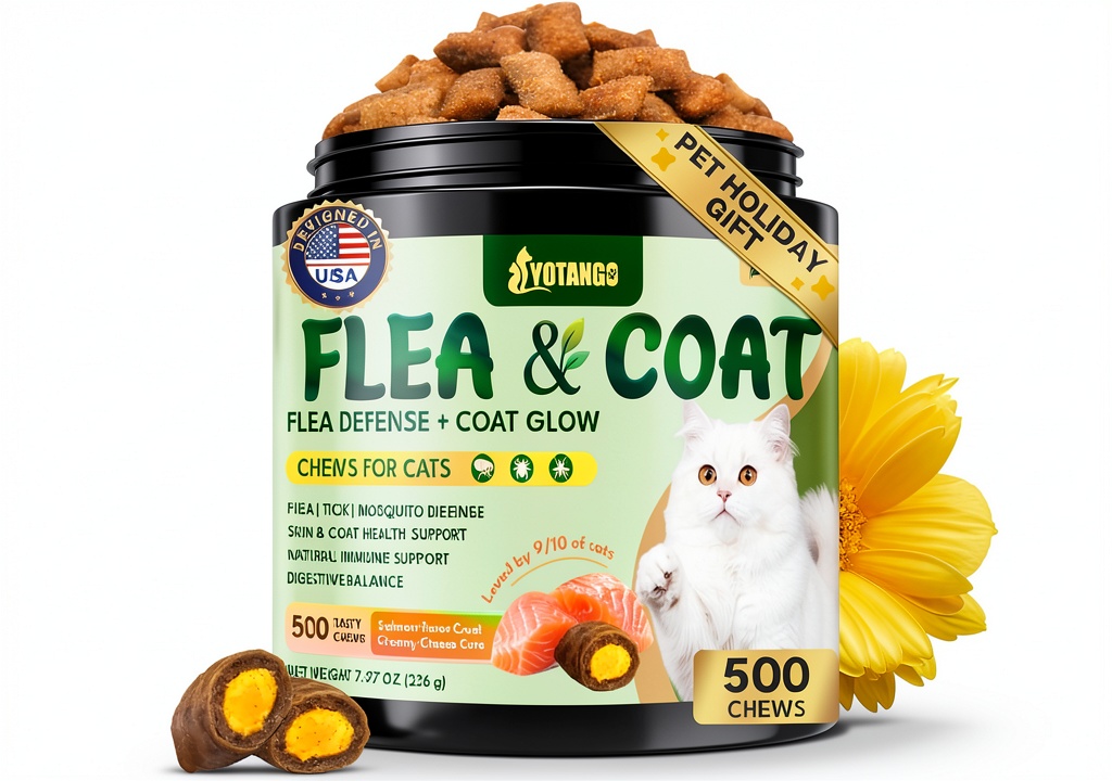Yotango cat flea prevention chewable packaging