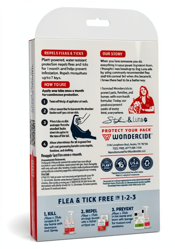 Wondercide Cat Flea & Tick Spot-On Treatment 1‑Month Natural Repellent-6
