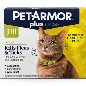 PetArmor Plus Cat Flea Treatment 3‑Count Waterproof Drops 30‑Day-0