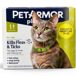PetArmor Plus Cat Flea Treatment 30-Day Waterproof Topical 1 Count-0