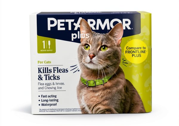 PetArmor Plus Cat Flea Treatment 30-Day Waterproof Topical 1 Count-0