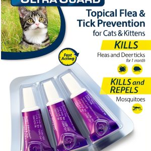 Hartz Flea Tick Drops for Cats 032700156848 3‑Month Mosquito Repellent-0
