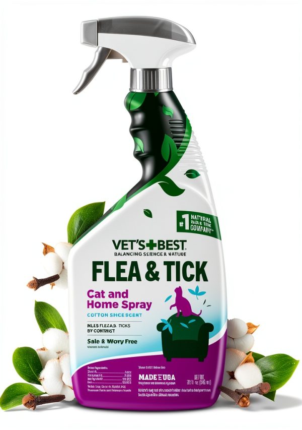 Vet’s Best Flea & Tick Home Spray for Cats Cotton Spice 32 oz-0
