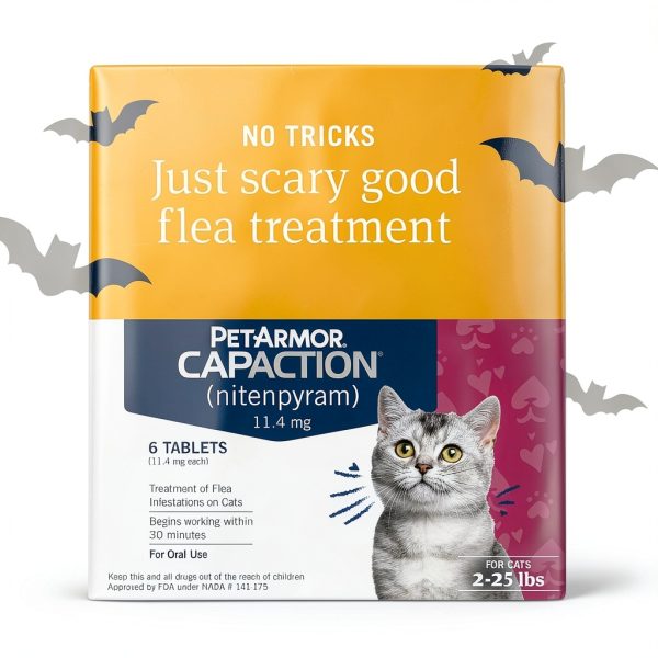 Cat Flea Pills Vetio CAPACTION 6-Dose Fast-Acting Treatment for Cats-1