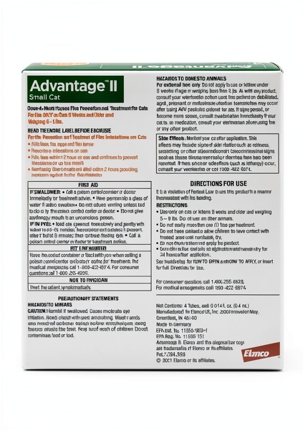 Advantage II Small Cat Flea Treatment by Elanco 5-9 lbs Monthly-1