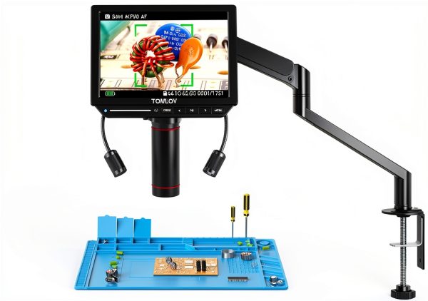 TOMLOV Autofocus 4K Microscope TM4KAF Flex 8 inch HDMI with 52MP-0