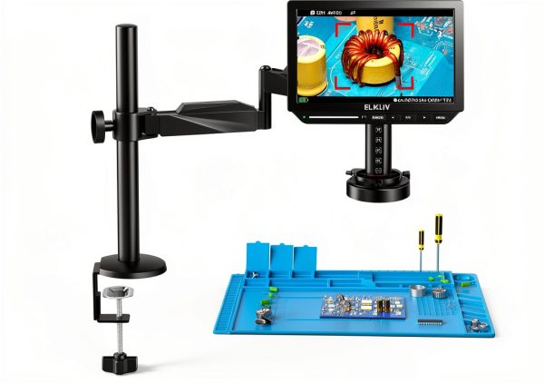 Autofocus 4K HDMI Microscope by Elikliv – 10.1" IPS Screen, Flex Arm-0