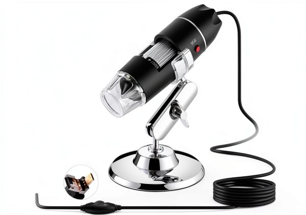 USB Microscope for Android/PC, 40-1000X Magnification Digital Microscope Camera Endoscope with 8 Adjustable LED Lights (Not Compatible with iPhone/iPad)-0