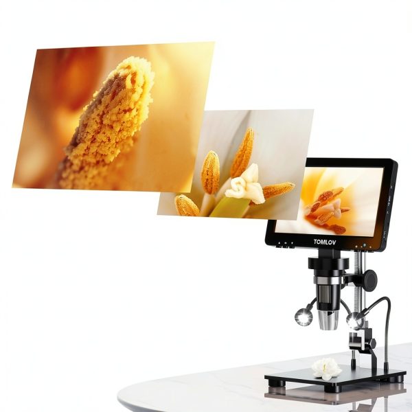 Digital Microscope TOMLOV DM9 Pro 7in IPS Screen 16MP 1200X-3