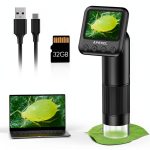 APEXEL Handheld Digital Microscope 800X with 2-inch LCD and LED Lights-0
