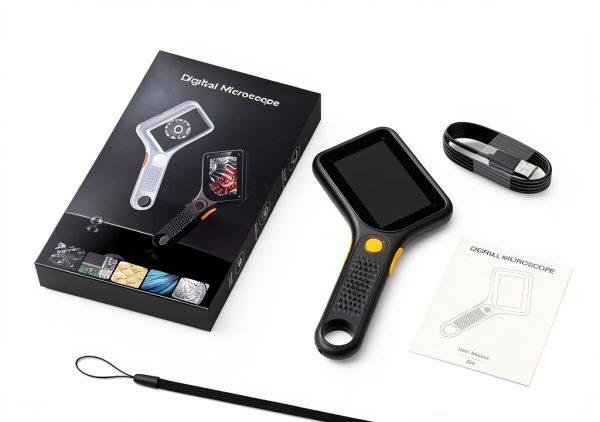 Microscope Ahalfcit 3 inch IPS digital Handheld Black-6