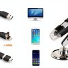 USB Microscope for Android/PC, 40-1000X Magnification Digital Microscope Camera Endoscope with 8 Adjustable LED Lights (Not Compatible with iPhone/iPad)-1